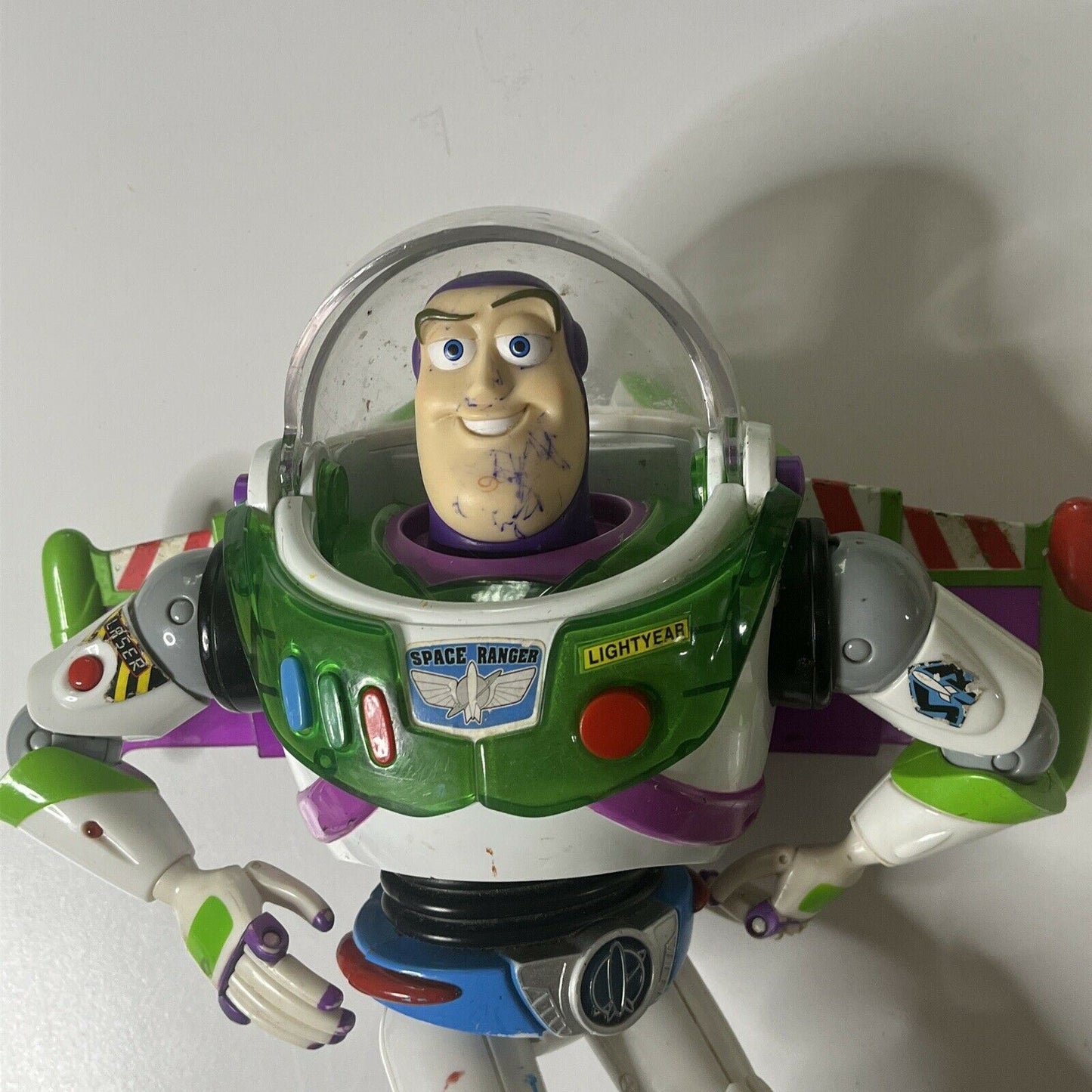 2x Buzz Lightyear Toy Story 11" Disney Pixar 13700P & 36410P *not working*
