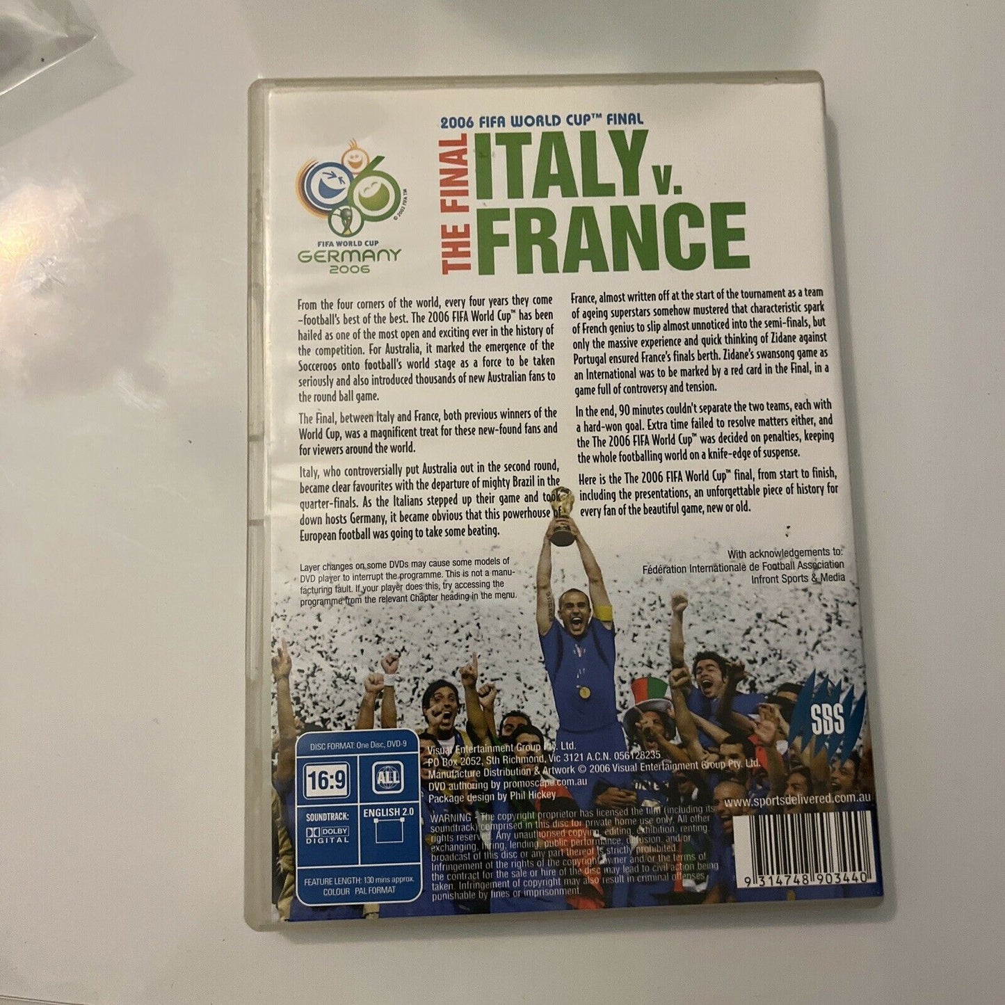 FIFA World Cup Final 2006 (DVD, 2006) All Regions