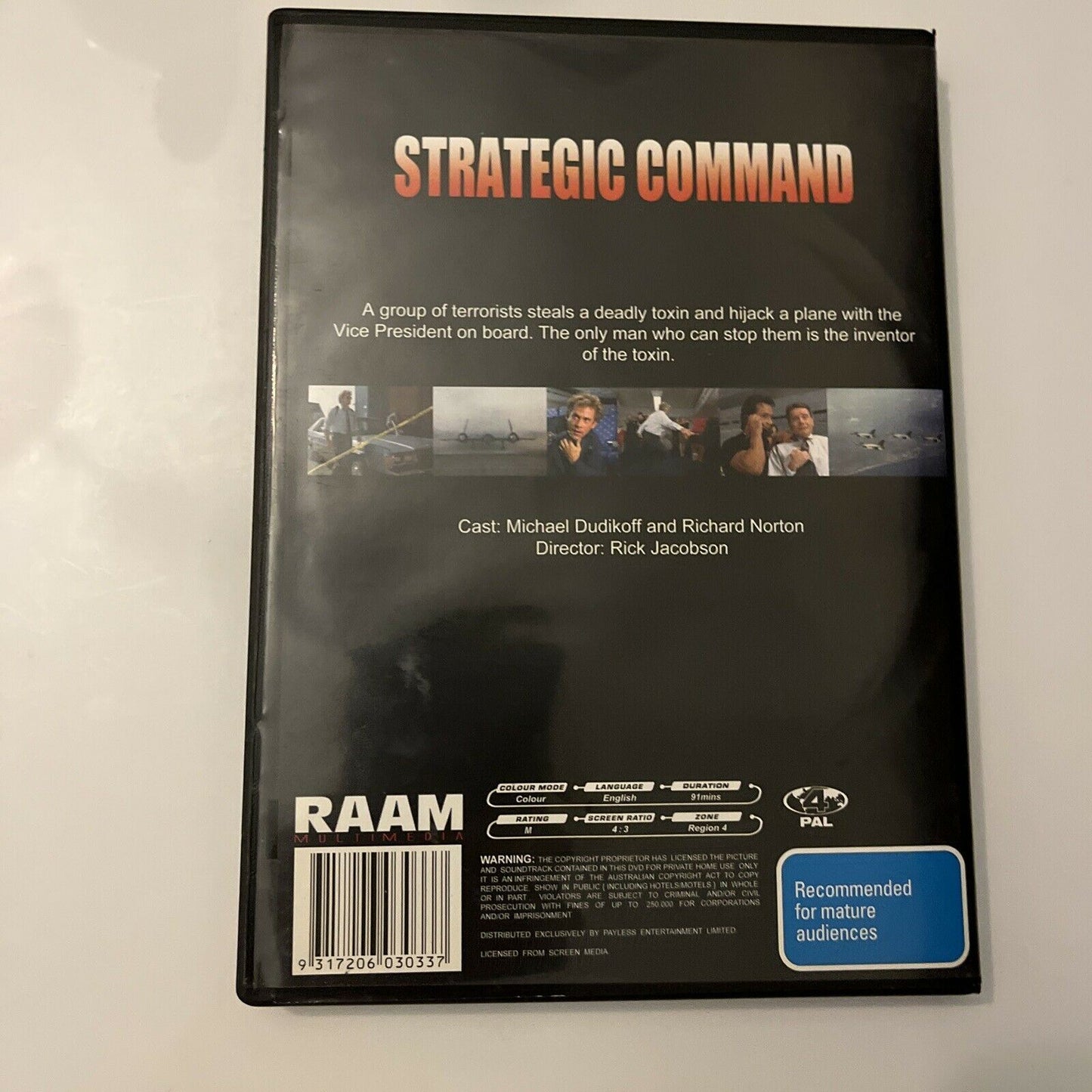 Strategic Command (DVD, 1997) Michael Dudikoff Region 4