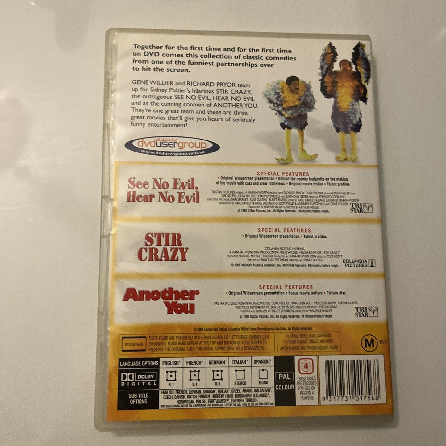 See No Evil, Hear No Evil / Stir Crazy / Another Year (DVD) Region 4