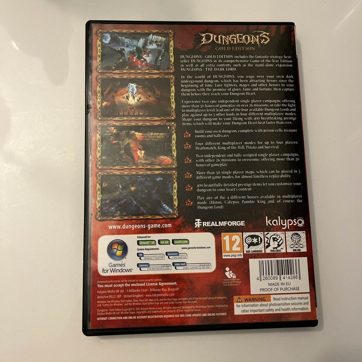 Dungeons: Gold Edition - PC DVD-ROM RPG Strategy Game