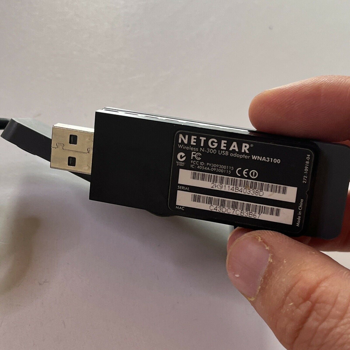 NETGEAR N300 WNA3100 300M USB Wireless N WiFi Adapter Card 802.11n 300Mbps