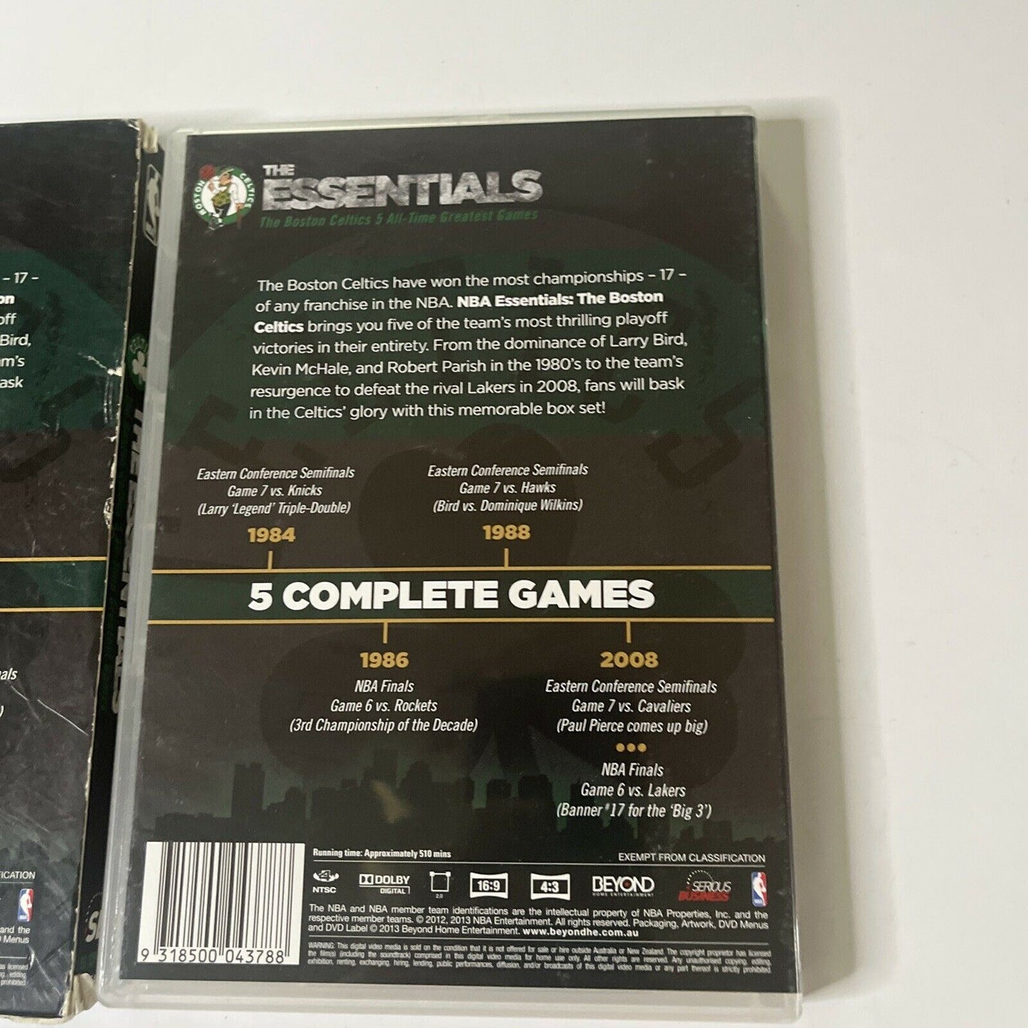 NBA Essentials - Boston Celtics (DVD, 2012, 5-Disc) Region 4