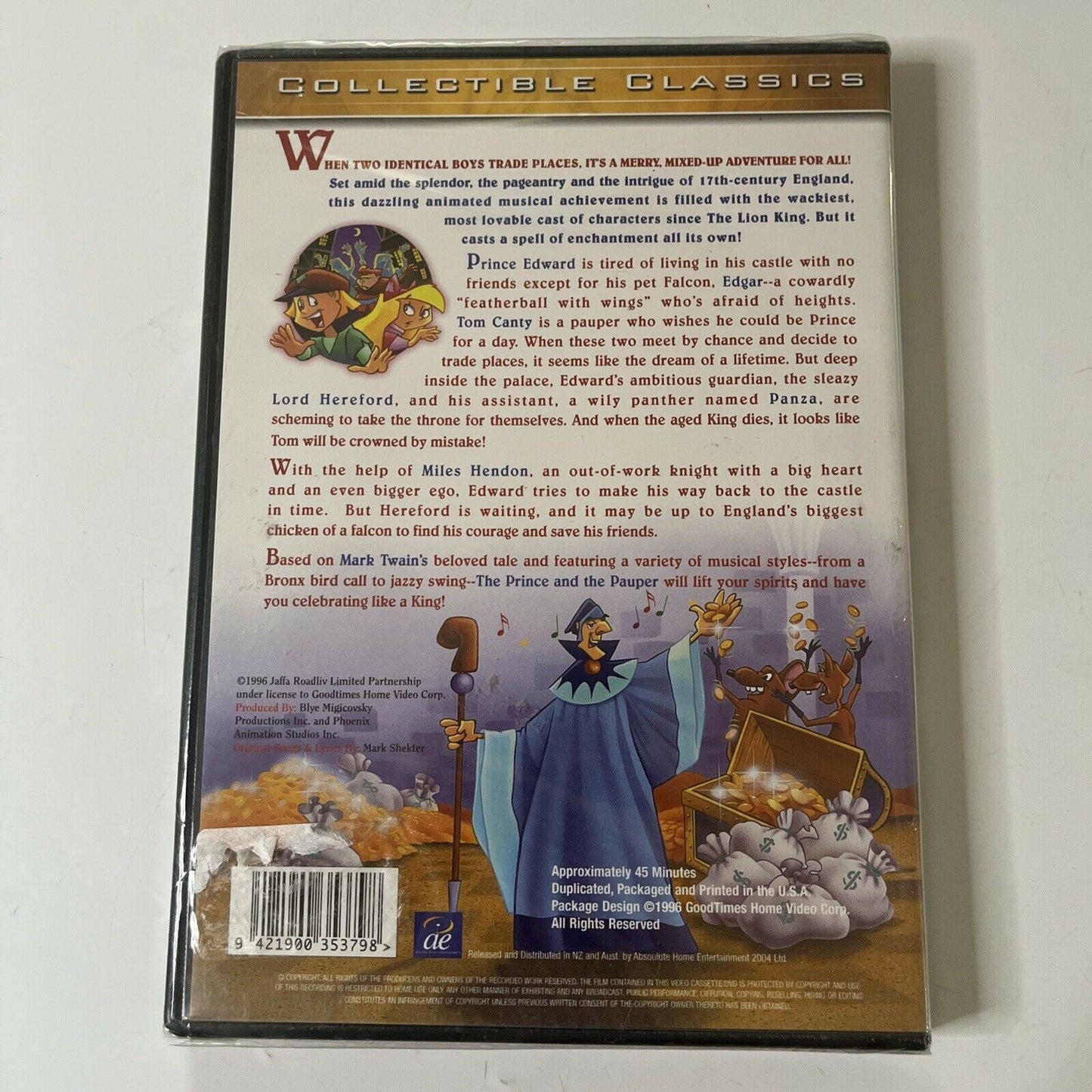 *New Sealed* The Prince And The Pauper (DVD, 1996) Region 4