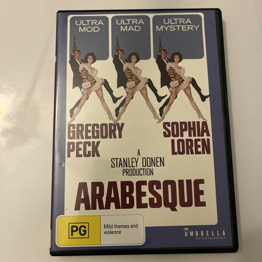 Arabesque (DVD, 1966) NEW Gregory Peck, Sophia Loren Region 4