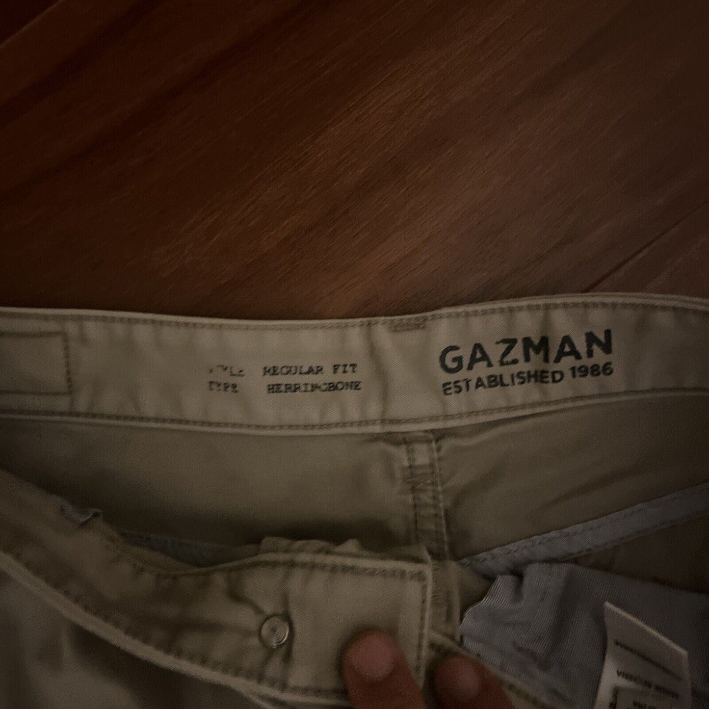 Gazman Herringbone Pants Grey Size 36