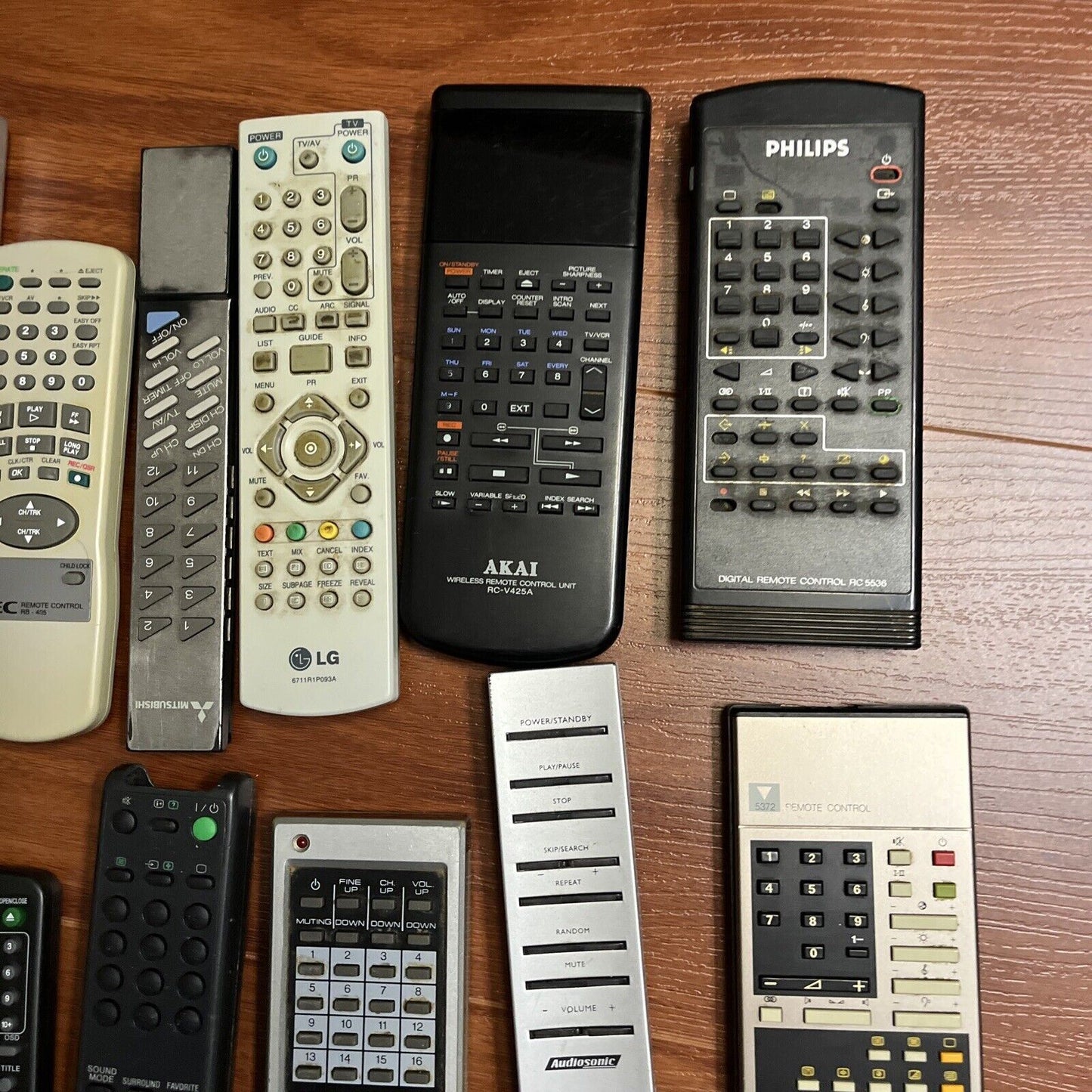 19x Branded Remote Controls for Parts or Repair only & missing Battery Cover