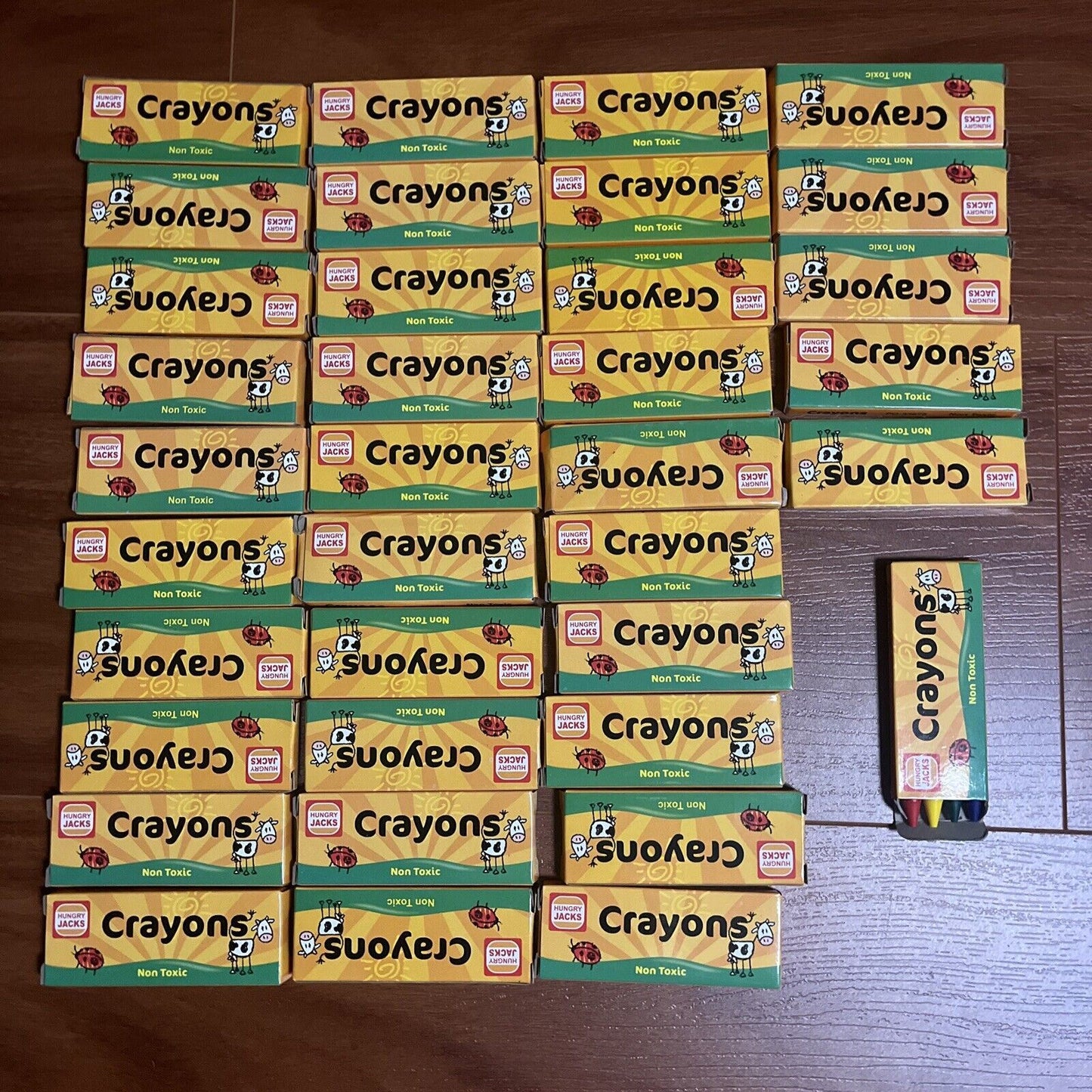 *New* 36x Hungry Jacks Crayons Set Non-Toxic