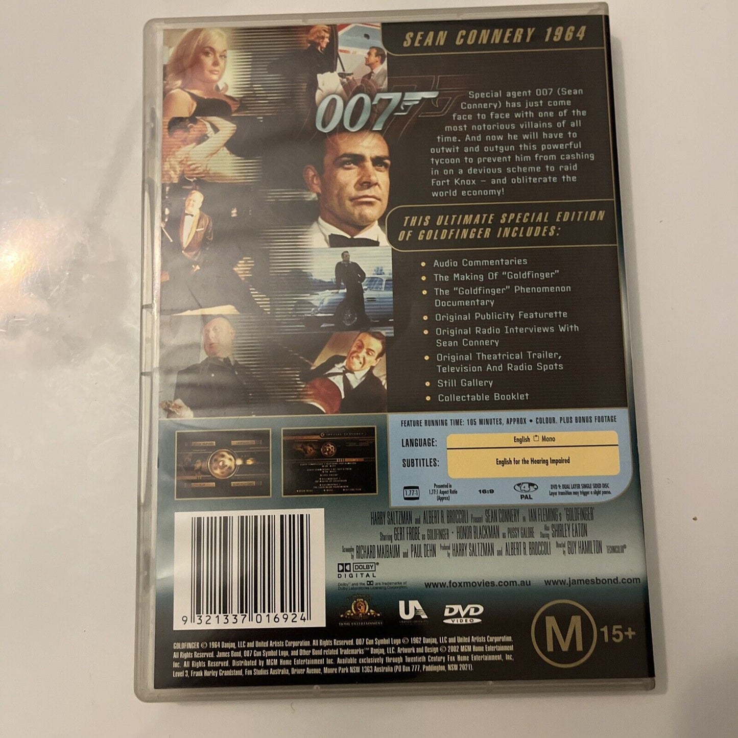 James Bond 007: Goldfinger - Special Edition (DVD, 1964) Sean Connery Region 4