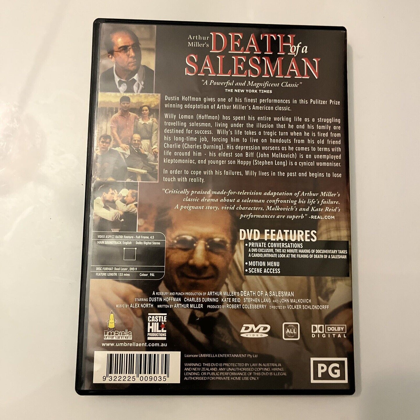 Death Of A Salesman (DVD, 1985) Dustin Hoffman, John Malkovich, All Regions