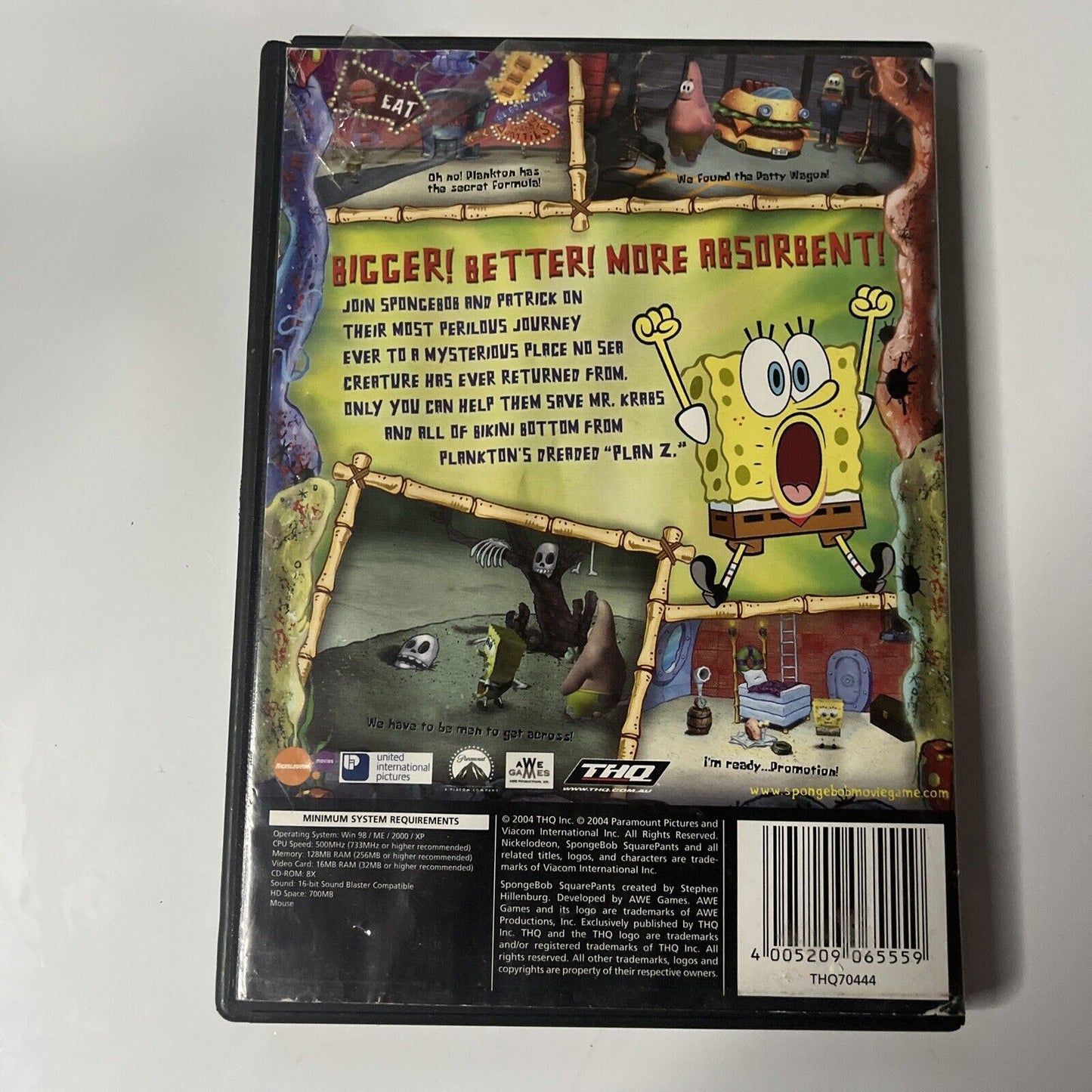 The Spongebob Squarepants Movie Nickelodeon PC CD-ROM Game 2004