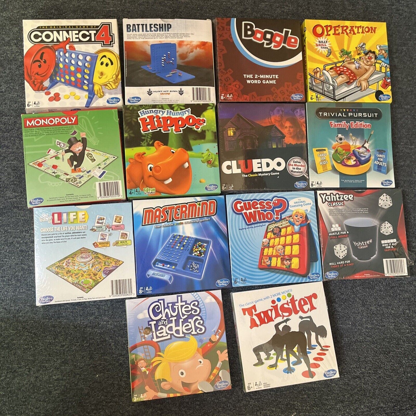 Hasbro 14 Mini Travel Game Family Favourites Classic Board Games Complete in Box