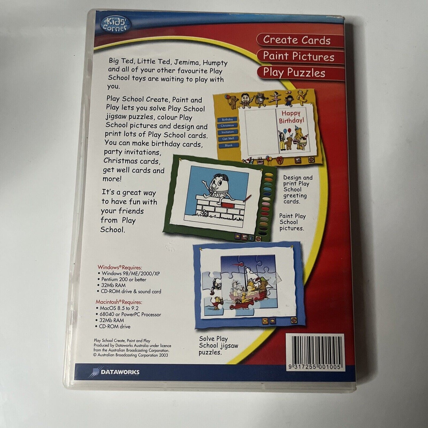 Play School: Create, Paint and Play PC/ MAC CD-ROM