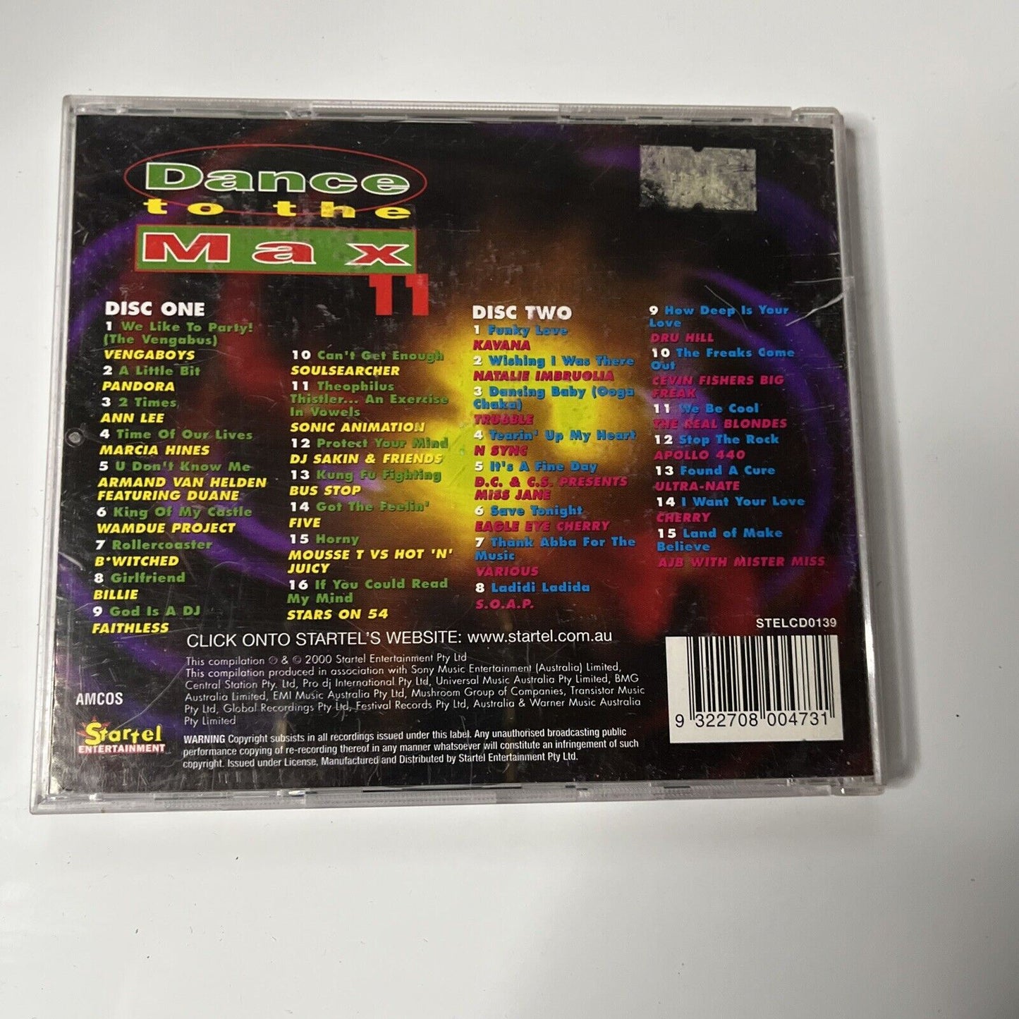 Dance To The Max 11 by Various Artists [2 CDs] (2000, Startel/Mushroom (Aust.))