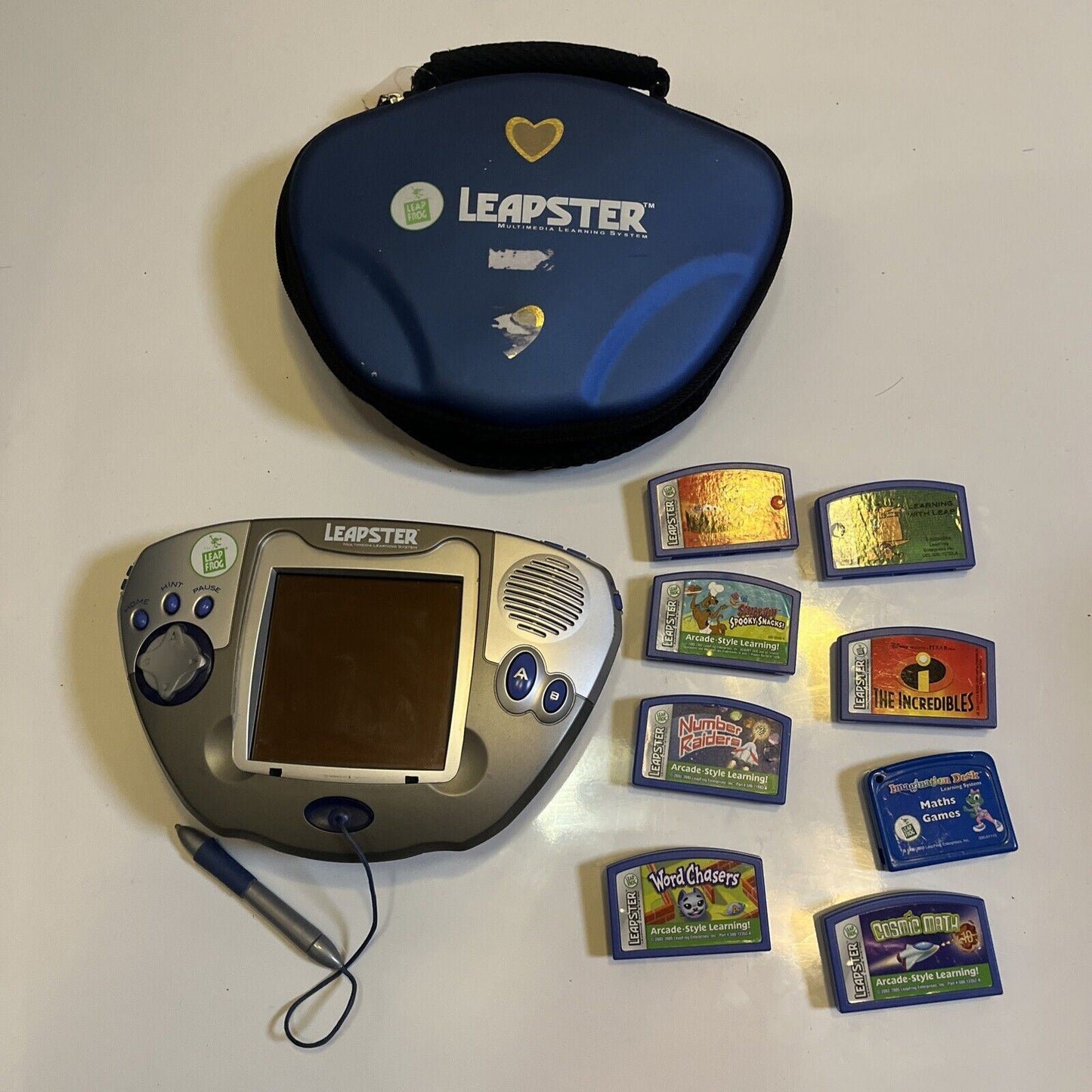 Leapster Multimedia Learning System Console with 8 Games and Case