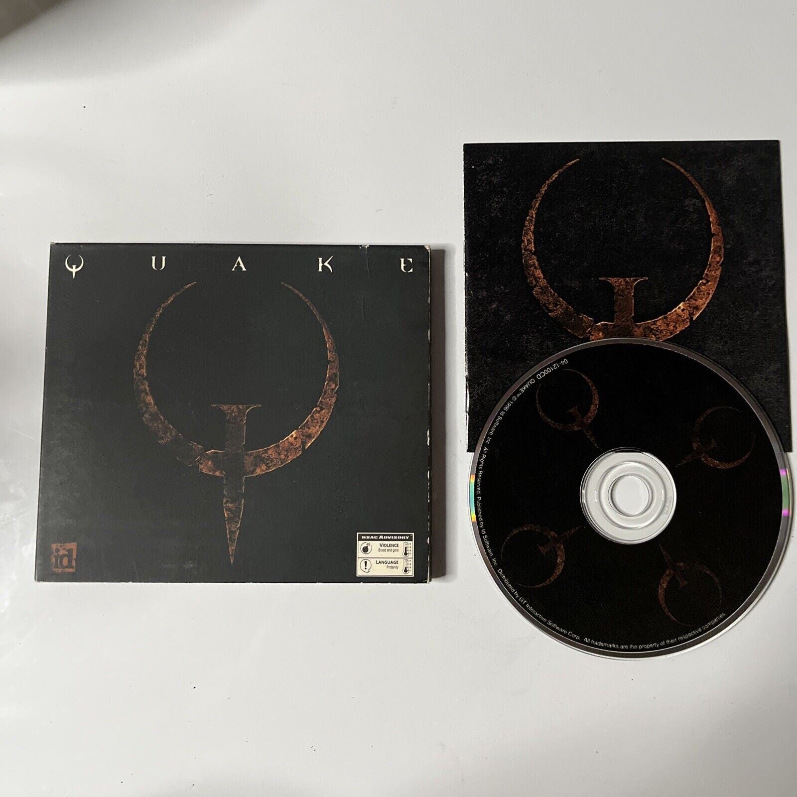 Quake Rom QUAKE PC CD-ROM Id Software 1996 MS-DOS 5.0 or Higher Complete – Retro Unit