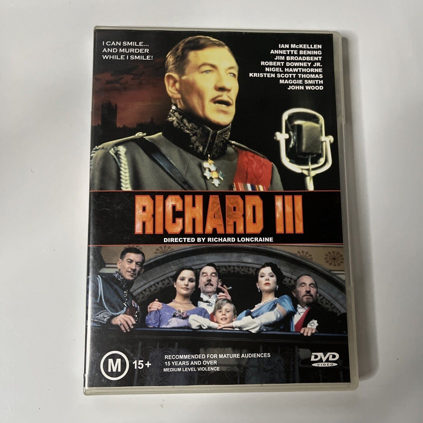 Richard III (DVD, 1996) Ian McKellen, Annette Bening, Jim Broadbent, Region 4