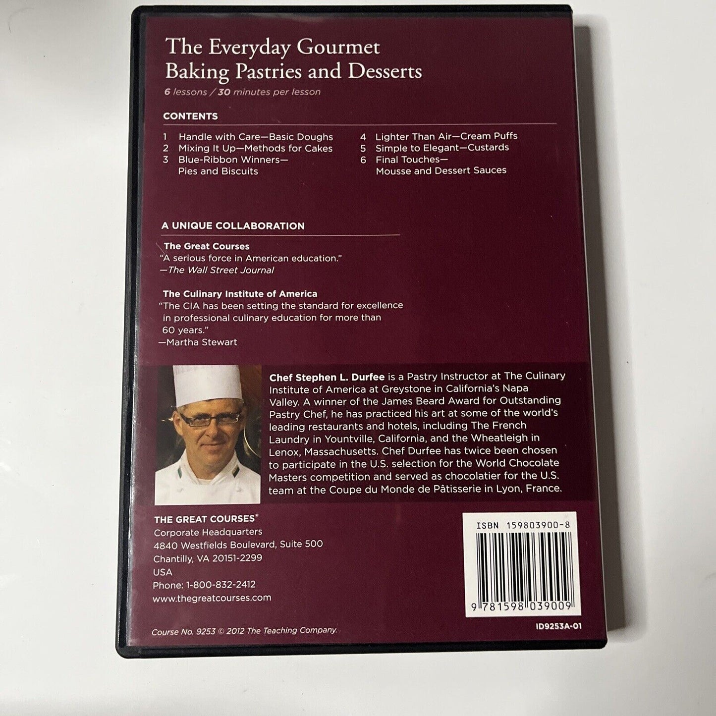 The Great Courses : Everyday Gourmet Baking Pastries & Desserts DVD All Regions