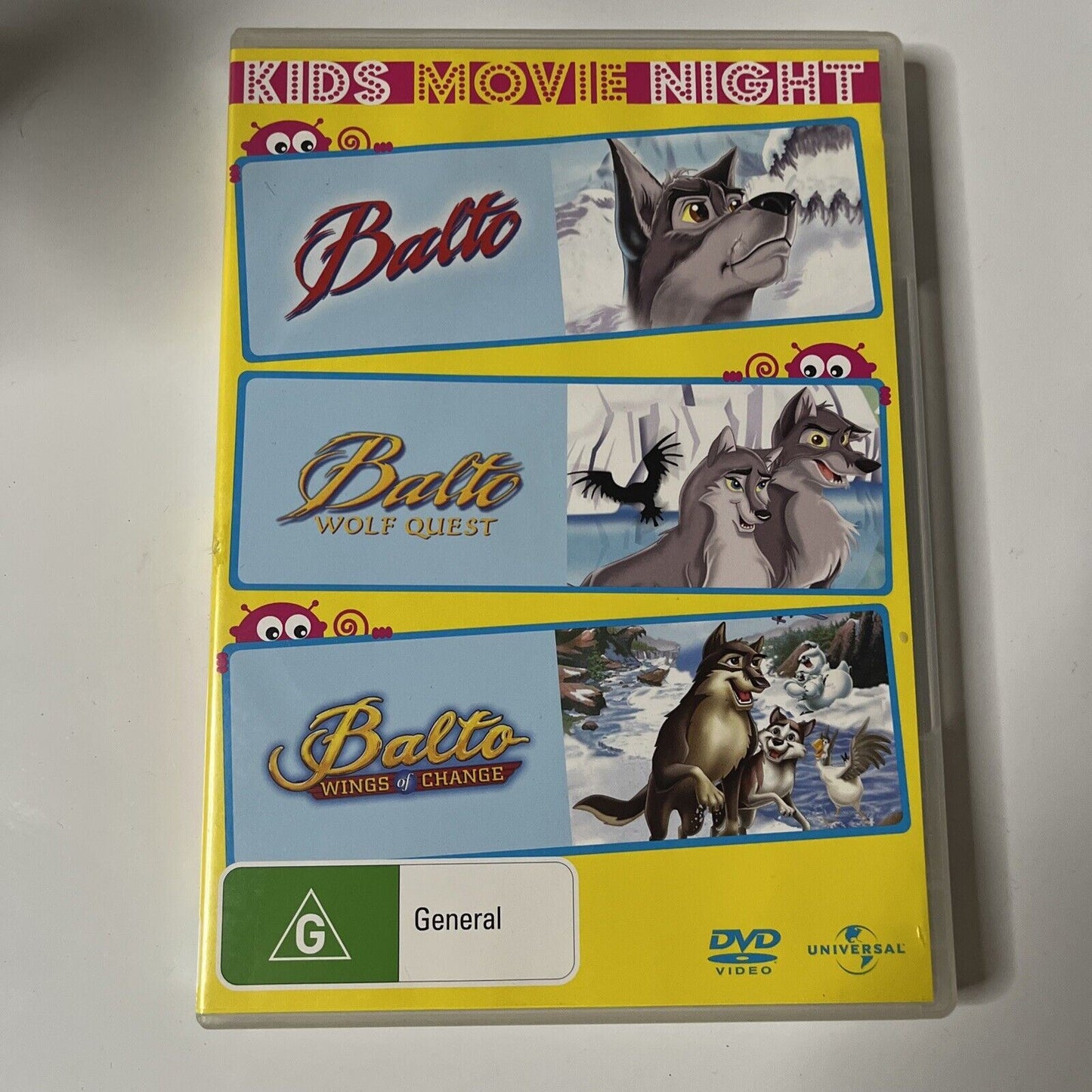 Balto / Balto Wolf Quest / Balto Wings of Change (DVD, 3-Disc) Region 4&2