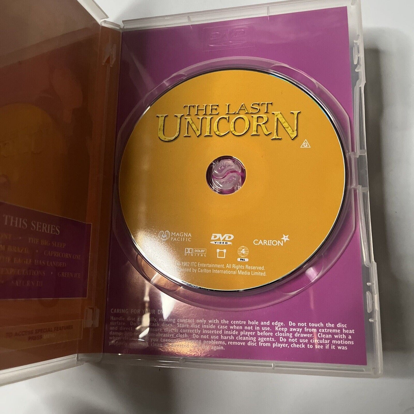 The Last Unicorn (DVD, 1982) Mia Farrow, Jeff Bridges, Alan Arkin Region 4