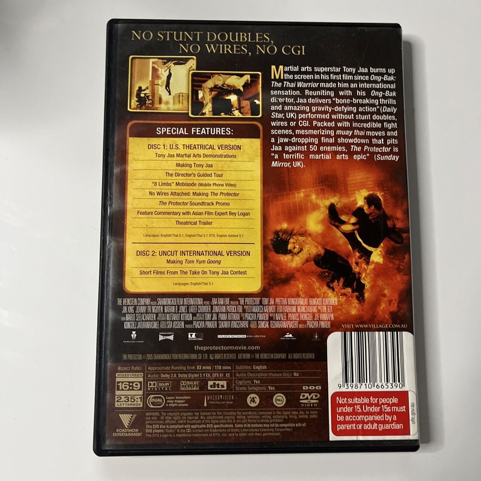 The Protector (DVD, 2005) Tony Jaa Region 4 – Retro Unit