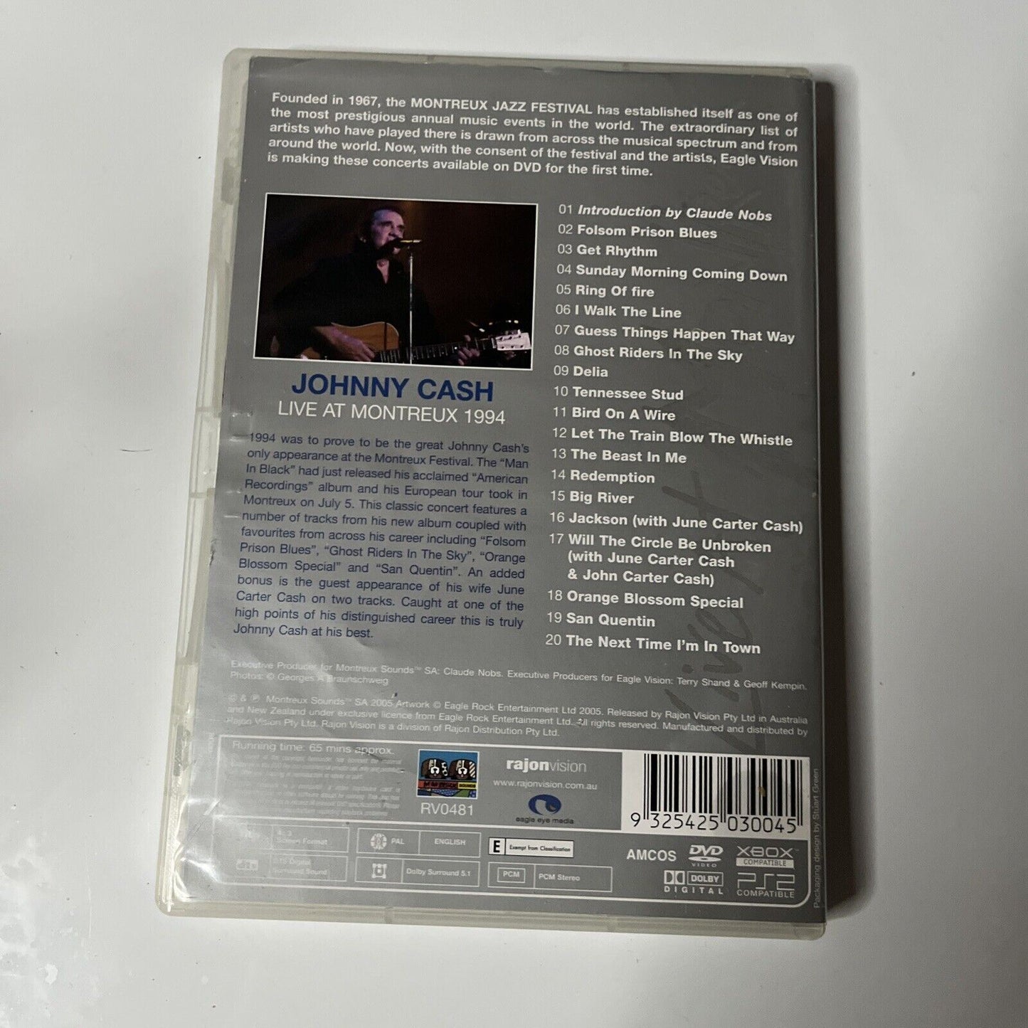 Johnny Cash - Live In Montreux 1994 (DVD) All Regions