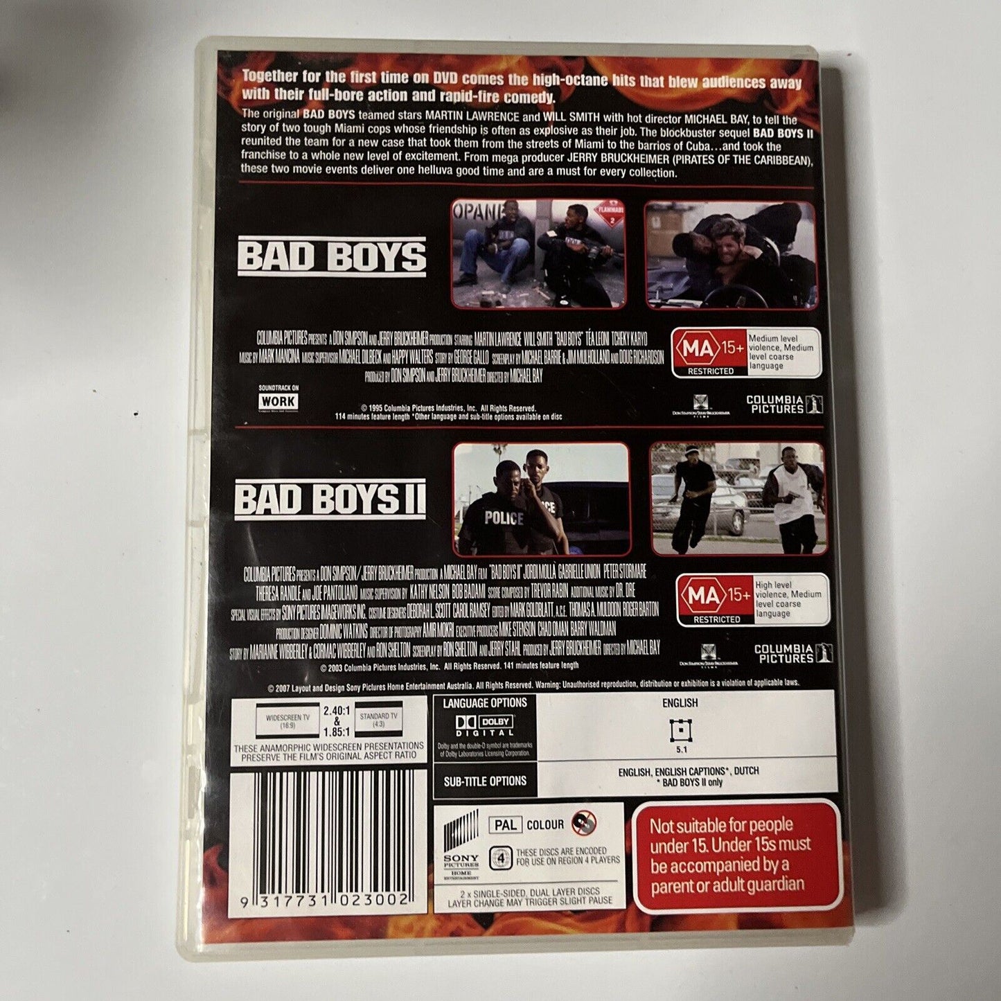 Bad Boys / Bad Boys 2 - Ultimate Collector's Edition (DVD, 2003) Region 4