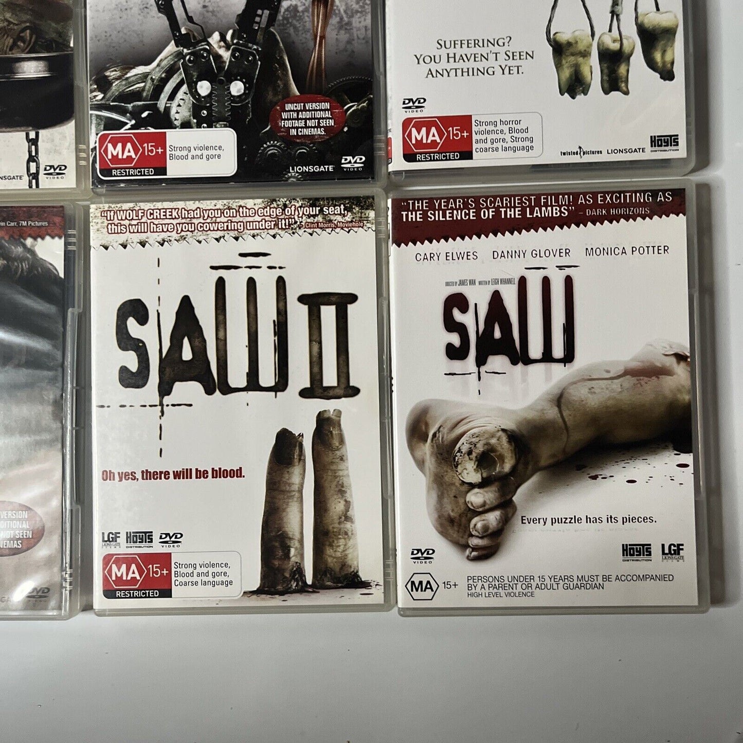 Saw 1,2,3,4,5,6  (DVD, 2009, 6-Disc) Region 4