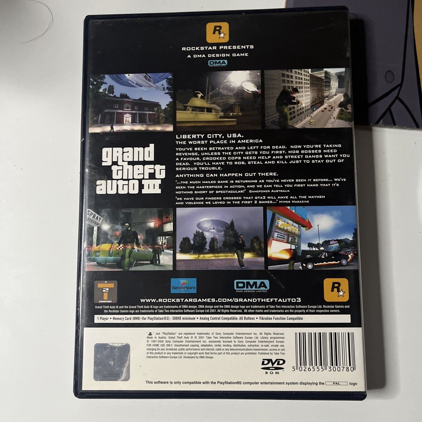 Grand Theft Auto 3 III GTA PS2 PlayStation 2 game + manual PAL