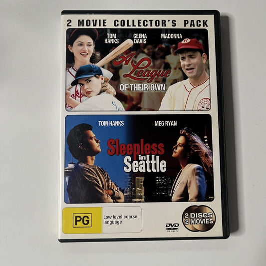 A League Of Their Own / Sleepless In Seattle (DVD, 1992) NEW Tom Hanks Region 4