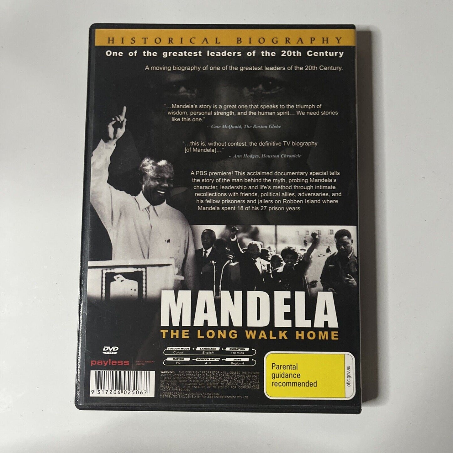 Mandela - The Long Walk Home Biography (DVD) Nelson Mandela Region 4