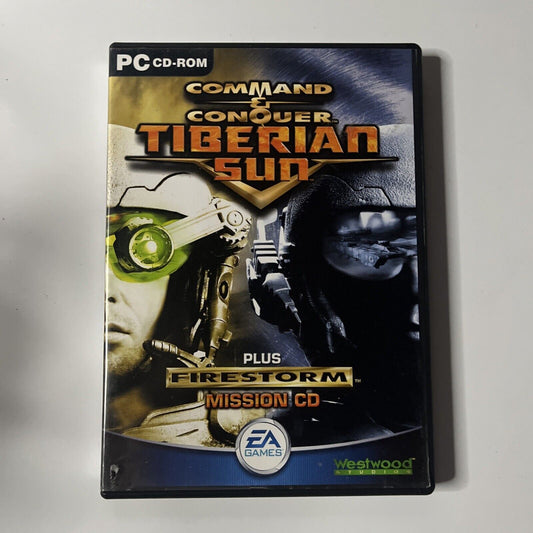 Command & Conquer Tiberian Sun plus Firestorm Mission PC CD-ROM 2001 windows7