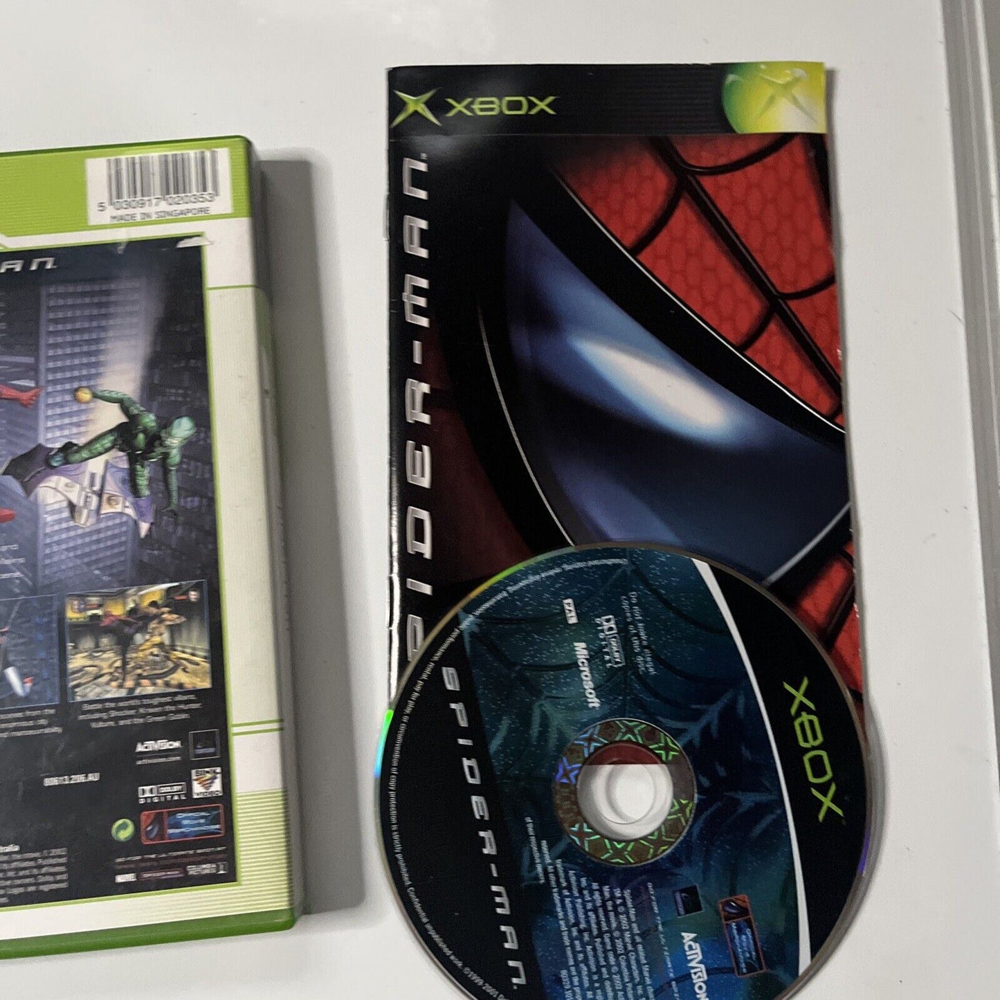 Spider-Man Microsoft Xbox Game With Manual PAL