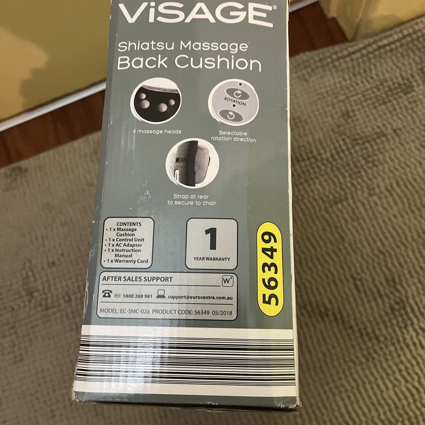 Visage Shiatsu Massage Back Cushion with Heating  NEW