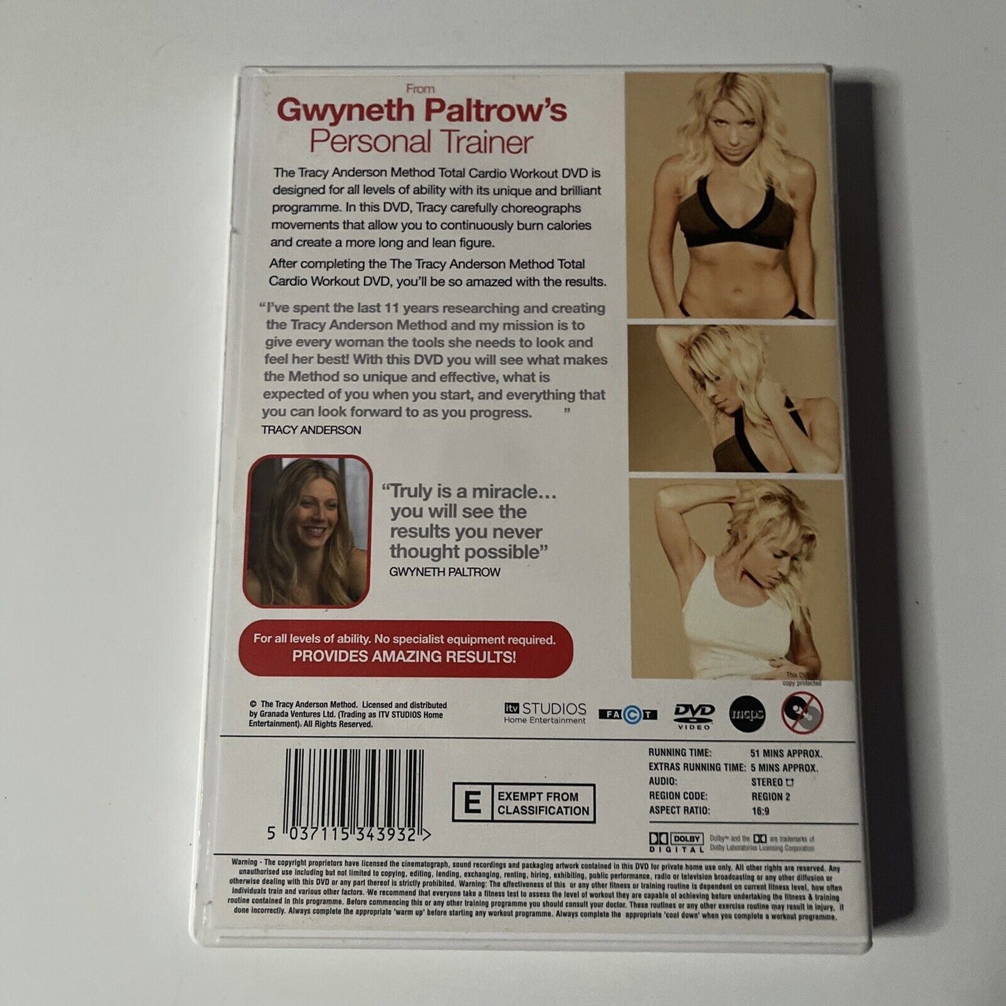 Tracy Anderson Method - Total Cardio Workout (DVD) Region 2