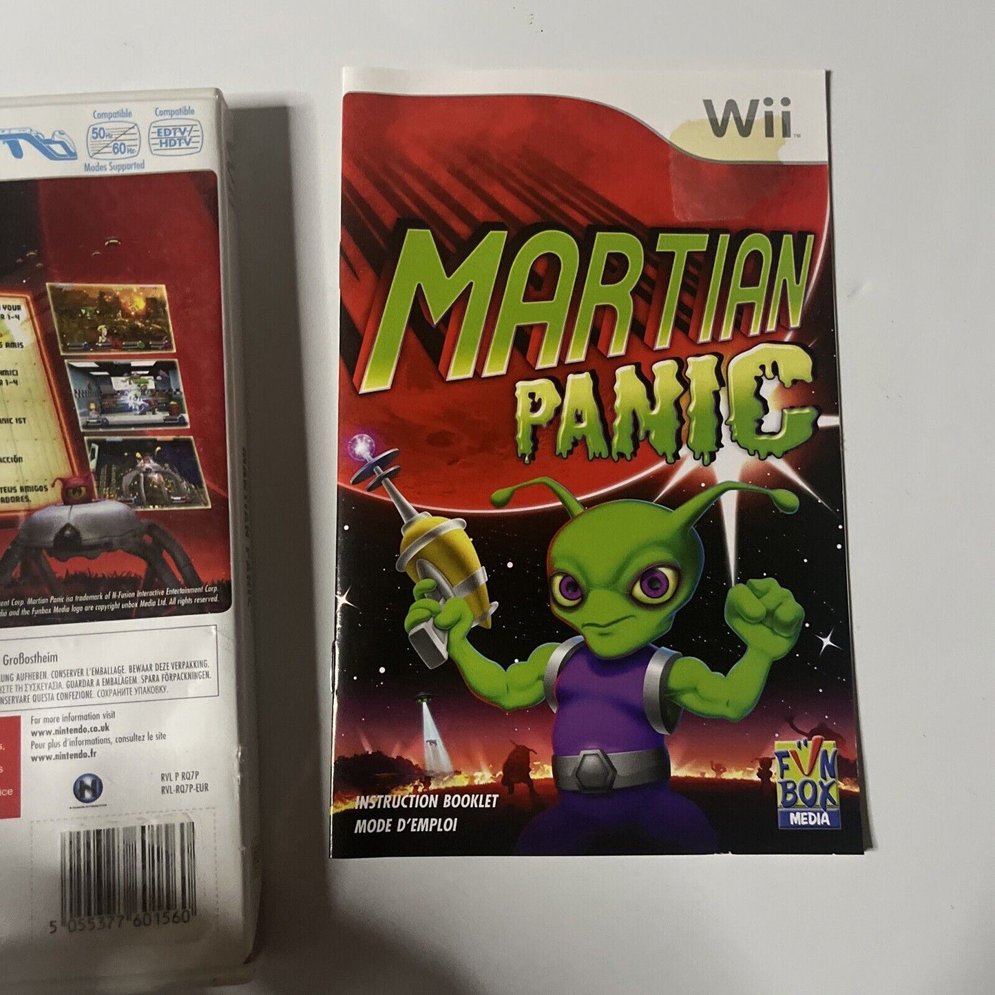 Martian Panic Game - Nintendo Wii With Manual PAL