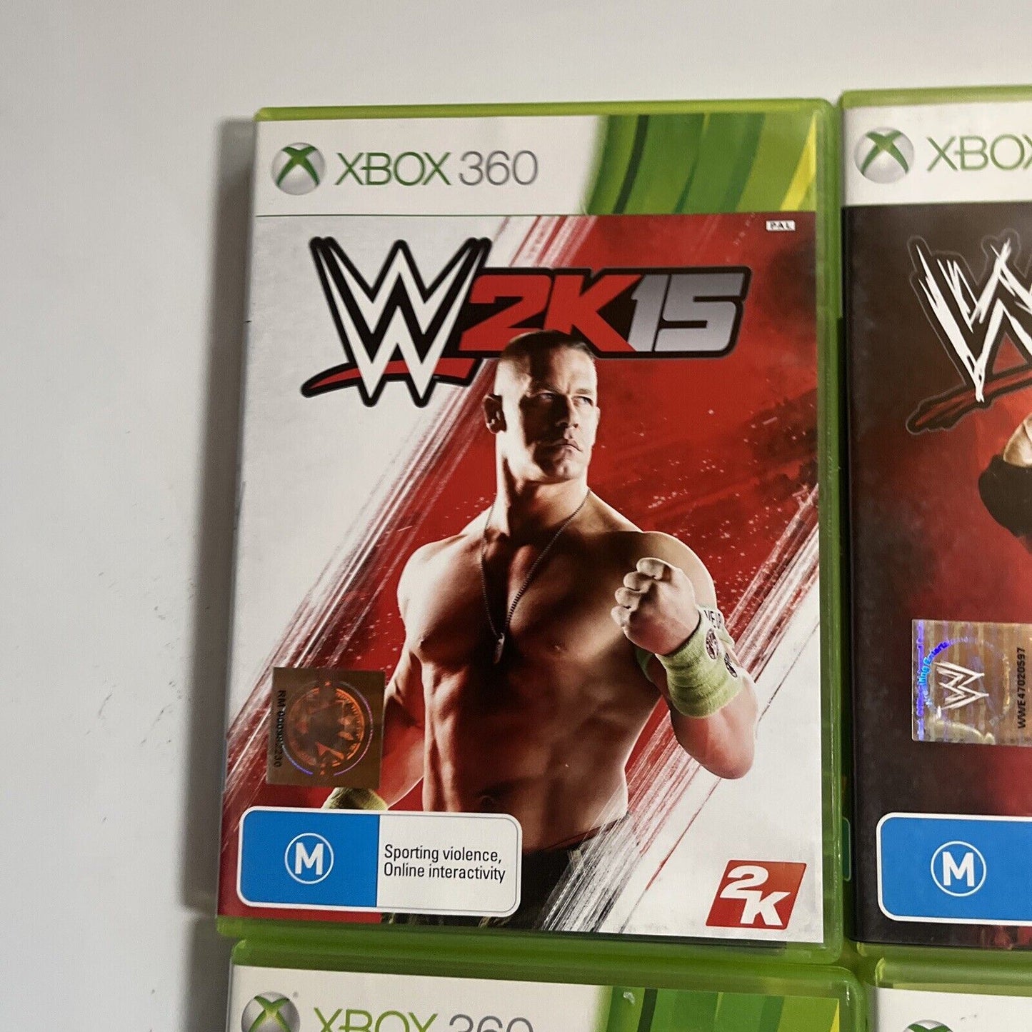 4x WWE 2K Xbox 360 Games: W2K15, W2K14, W2K12, W2K16 PAL