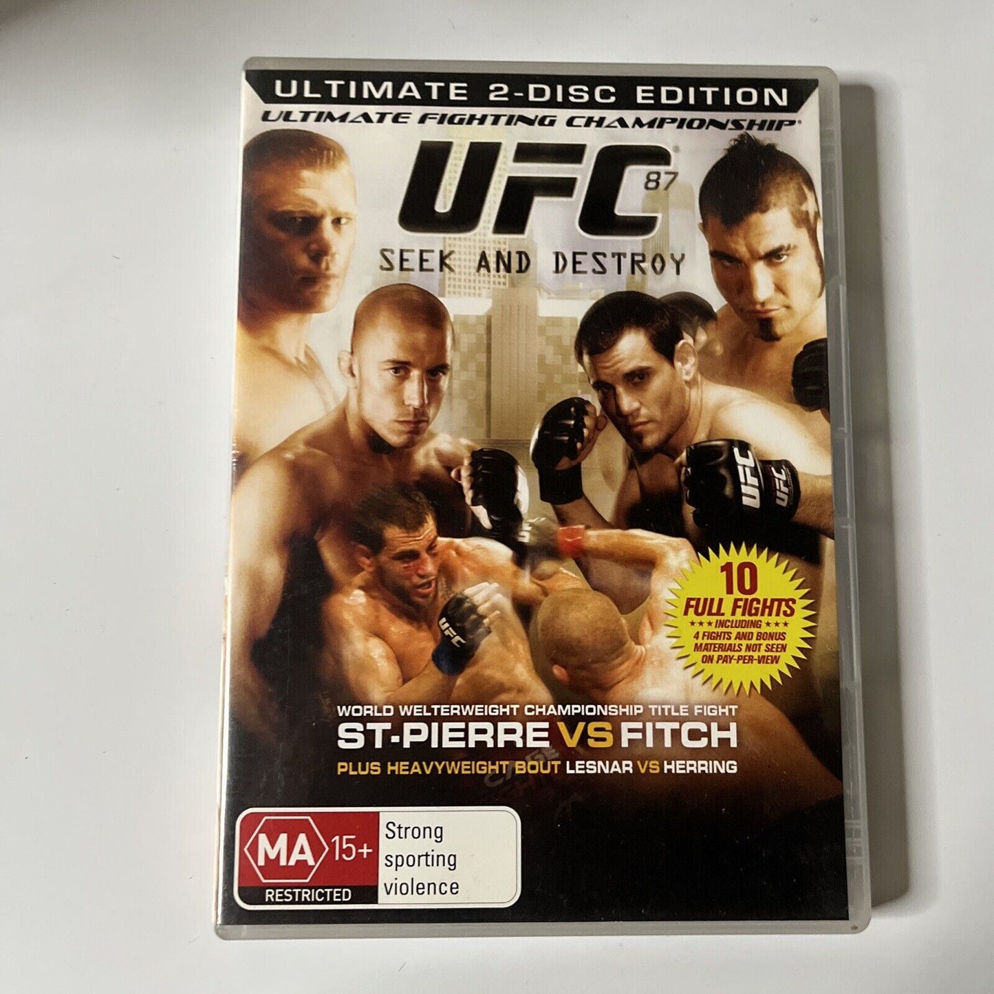 UFC #87 - Seek And Destroy (DVD, 2008, 2-Disc) Georges St-Pierre, Region 4