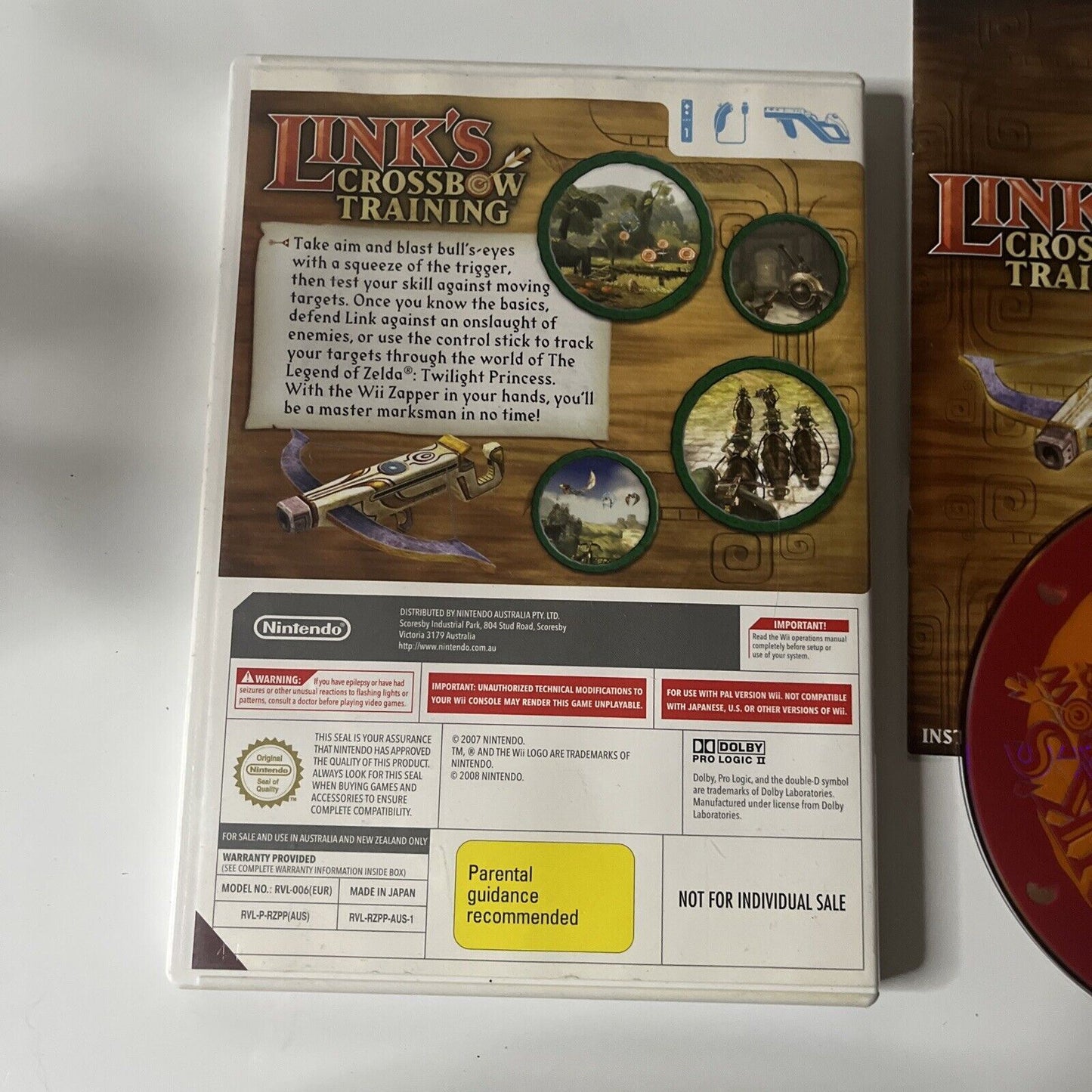 Link's Crossbow Training Nintendo Wii PAL Complete with Manual.