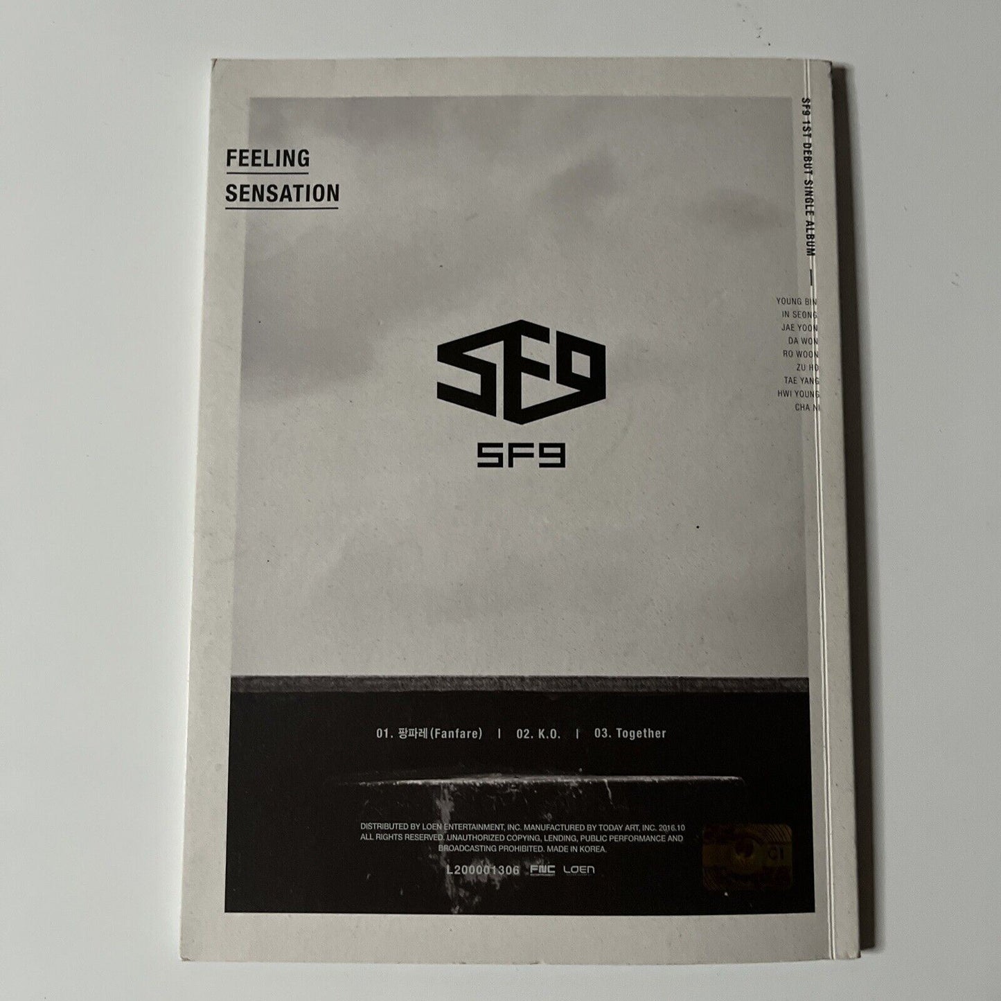 SF9 - 1st Debut Single Album : Feeling Sensation (CD, 2016)