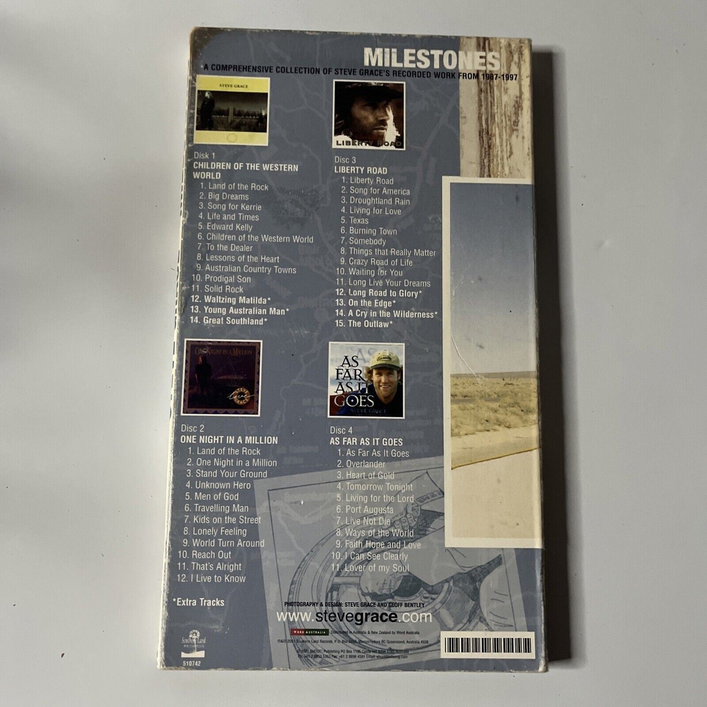 *Autographed* Steve Grace - Milestones - 4 Albums 50 Songs (CD, 2001, 4-Disc)