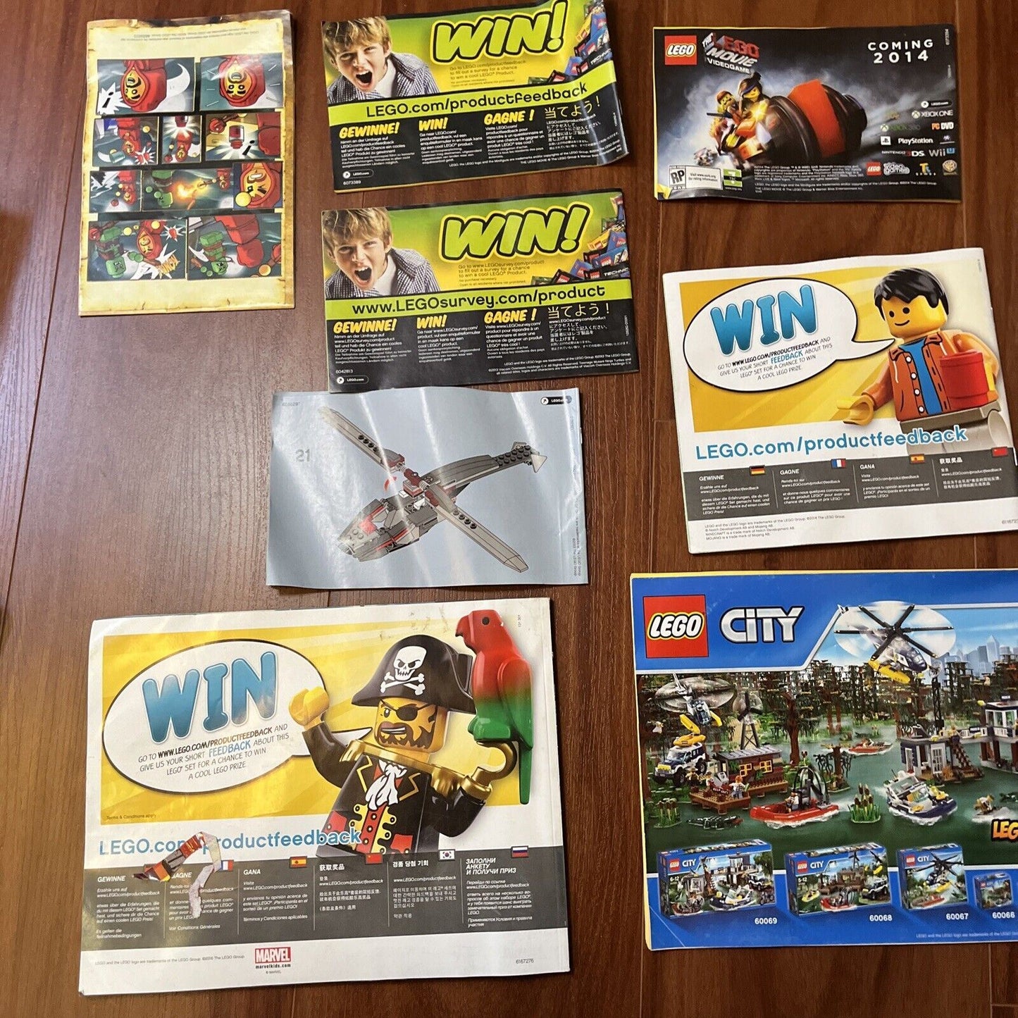 8x Lego Manual: Lego Movie, Heroica, Chima, Minecraft, Super Heroes, TMNT
