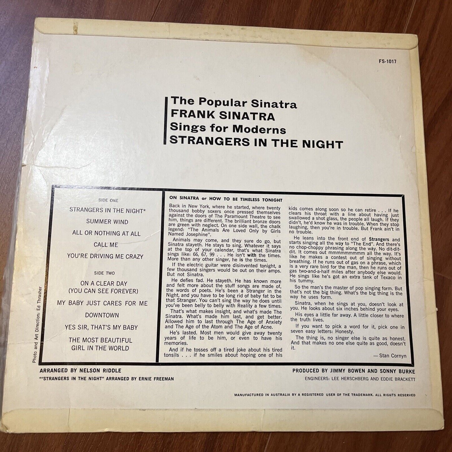 Frank Sinatra - Strangers In the Night (Vinyl, 1966)