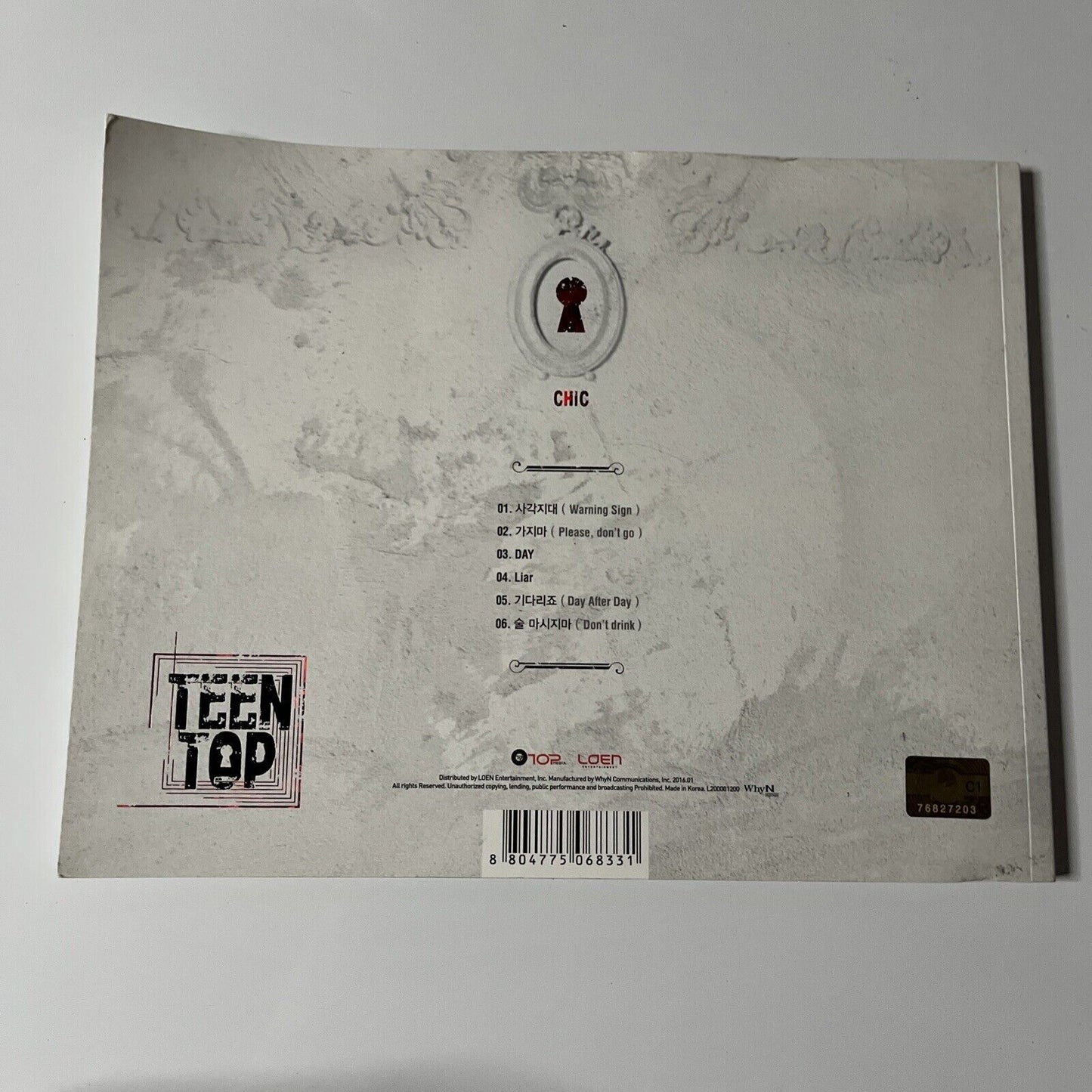 Teen Top - Red Point: Chic Version (CD, 2016, Book)