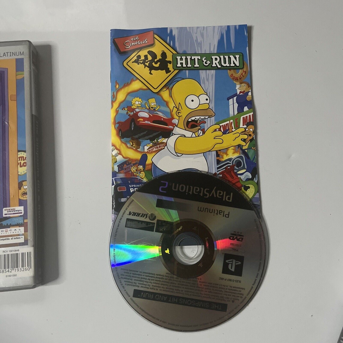 The Simpsons Hit & Run (PlayStation 2, 2003) With Manual PAL