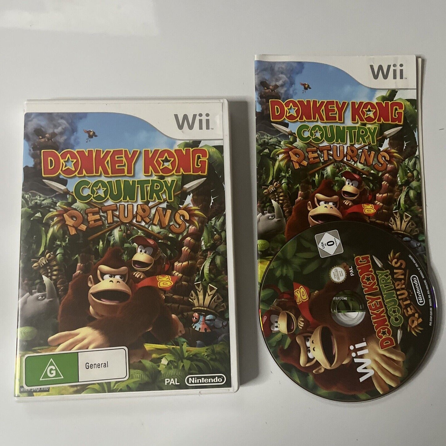 Donkey Kong Country Returns (Nintendo Wii, 2010) With Manual PAL