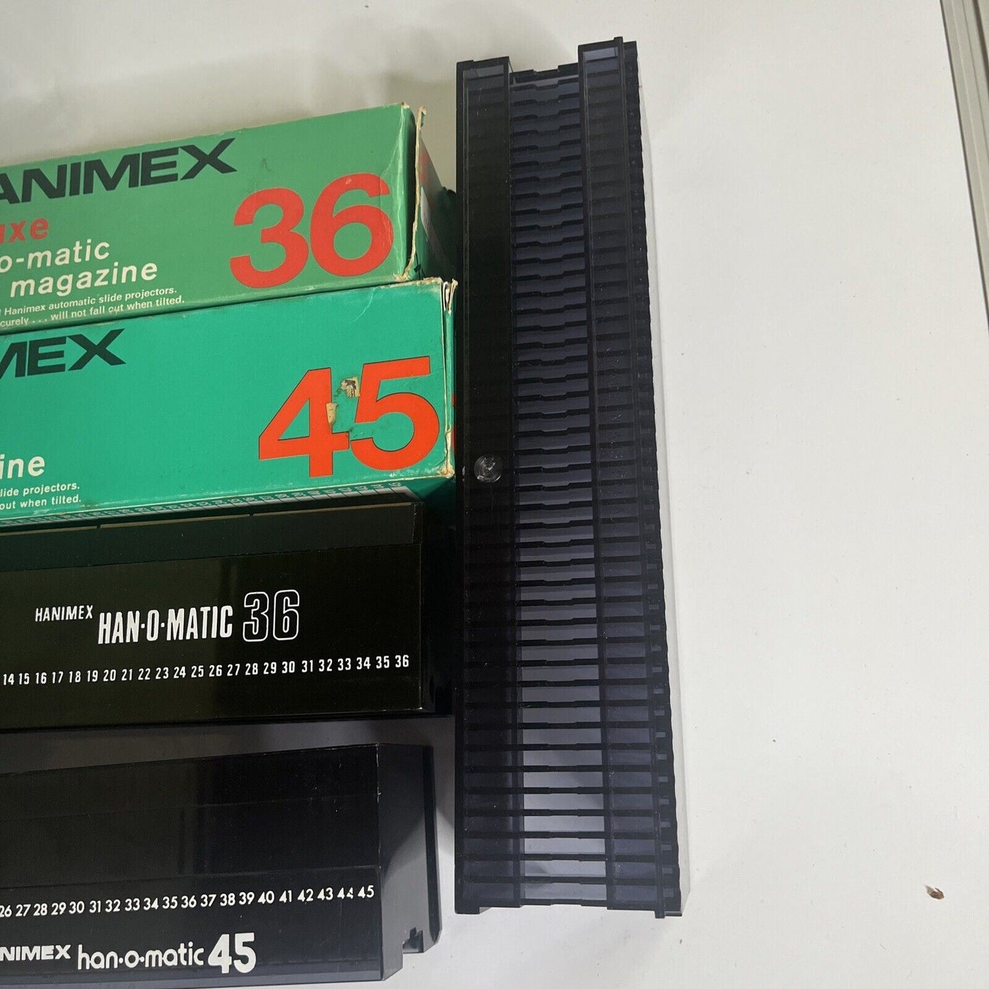 2x Hanimex Deluxe Han-o-matic Slide Magazine 45 & 1x 36 Slide Magazine