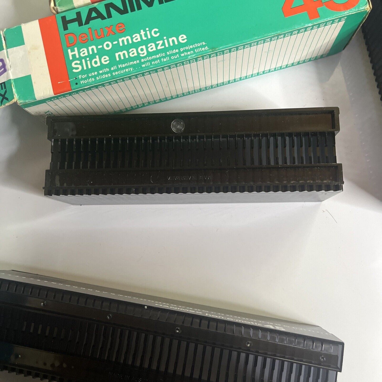 2x Hanimex Deluxe Han-o-matic Slide Magazine 45 & 1x 36 Slide Magazine