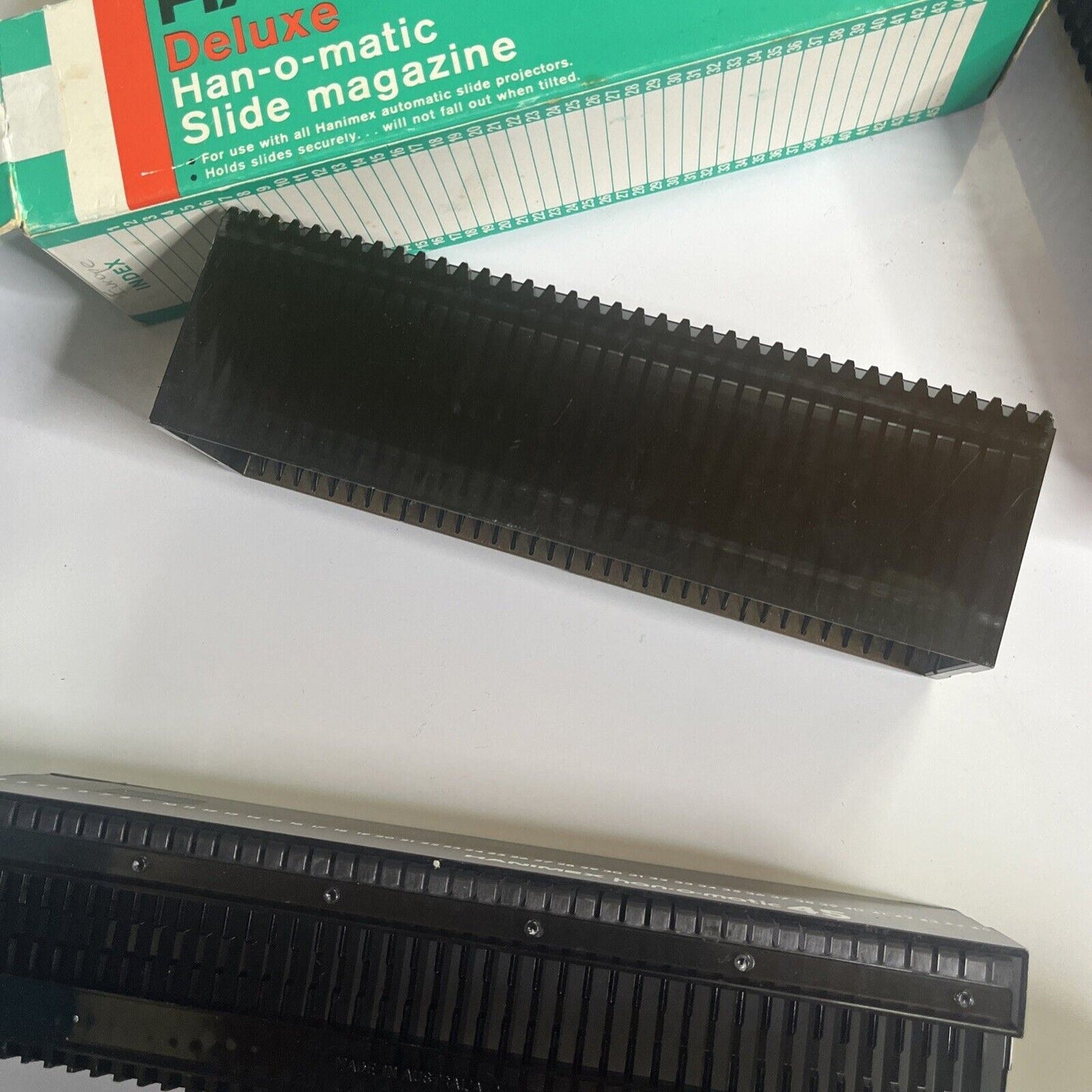 2x Hanimex Deluxe Han-o-matic Slide Magazine 45 & 1x 36 Slide Magazine