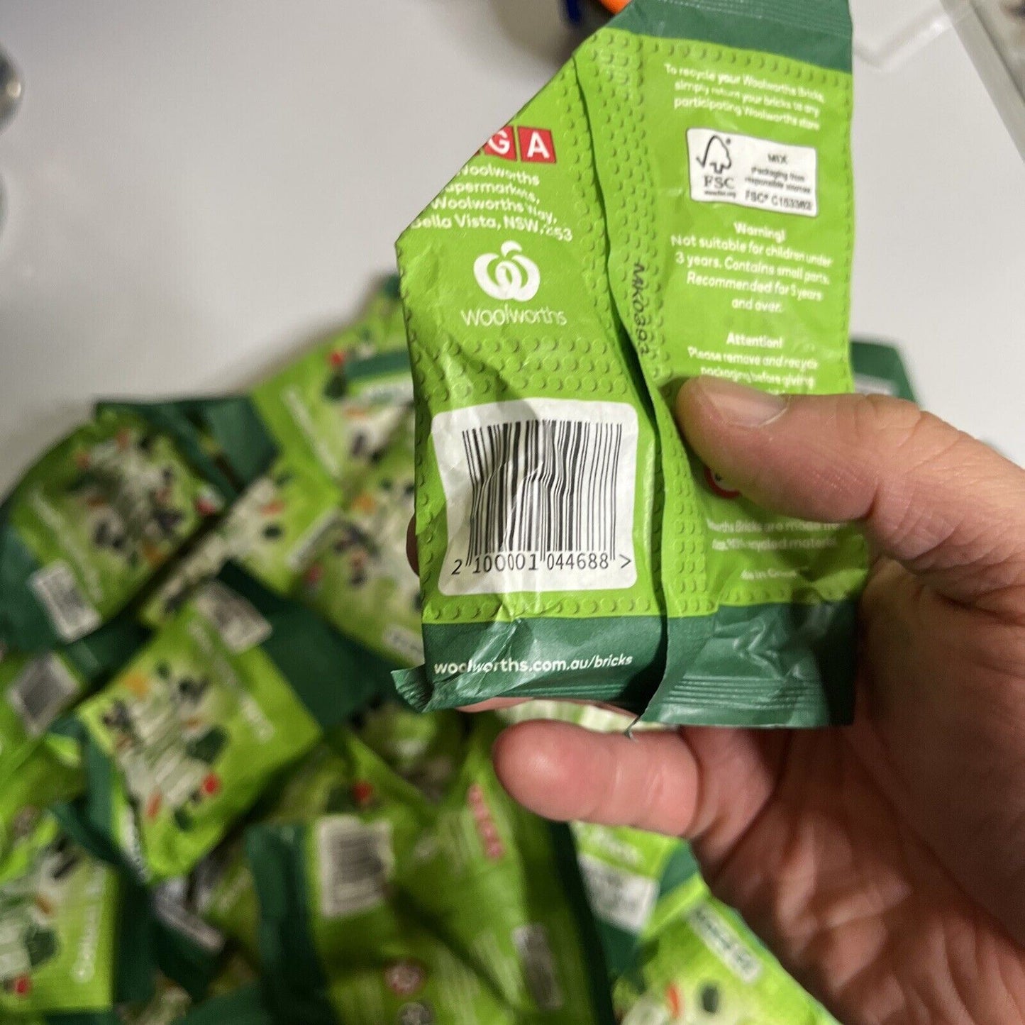 59x Unopened Sealed Woolworths Bricks Packets / Packs Lot - Mini Collectables